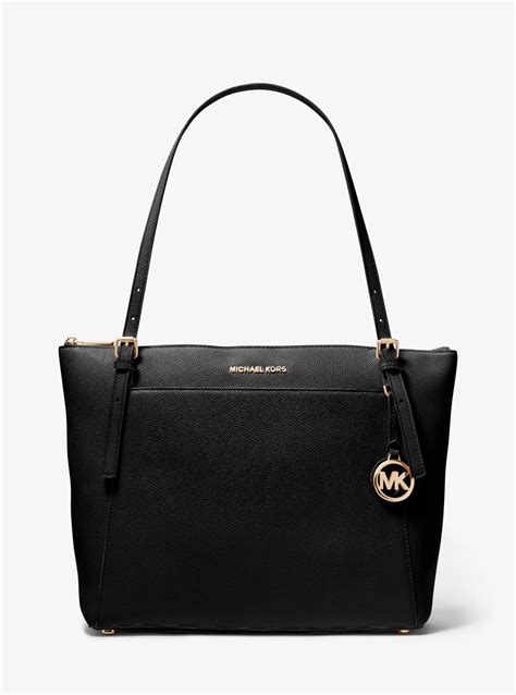 michael michael kors voyager small pebbled leather tote bag|Michael Kors saffiano leather bag.